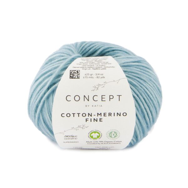 Cotton Merino Fine 100 Blauw