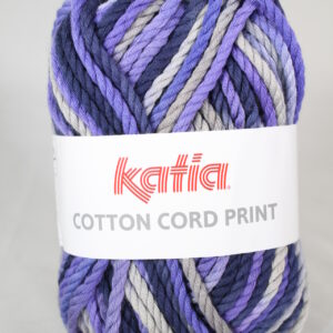 Cotton Cord Print Blauwtinten 106