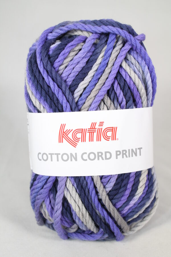 Cotton Cord Print Blauwtinten 106