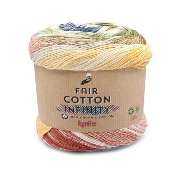 Fair Cotton Infinity 107 Taupe-bordeaurood-bruin-grijs-oker